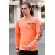 Madmext Neon Orange Printed Sweatshirt 4161 - Neon turuncu