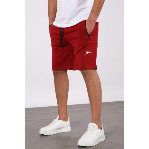 Madmext Men Maroon Capri Shorts 5443 - Bordo