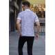 Men Designed White Polo T-Shirt 5876 - Beyaz