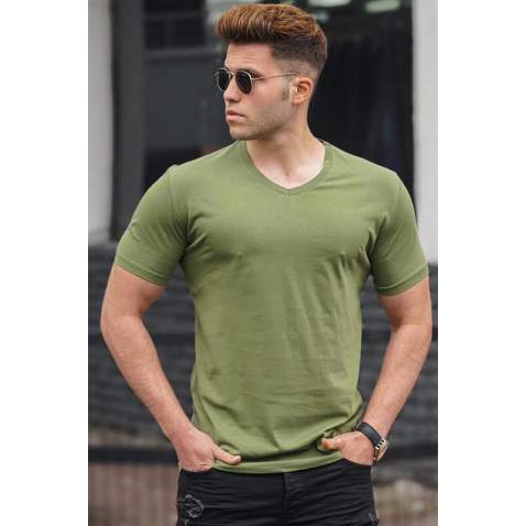 Madmext Men Green T-shirt 5281 - Yeşil