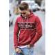 Madmext Men Printed Maroon Hoodie Sweatshirt 2829 - Bordo