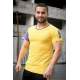 Madmext Yellow Printed T-shirt for Men 4021 - Sarı