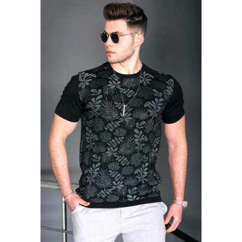 Madmext Men Black Polo T-shirt 5088 - Siyah