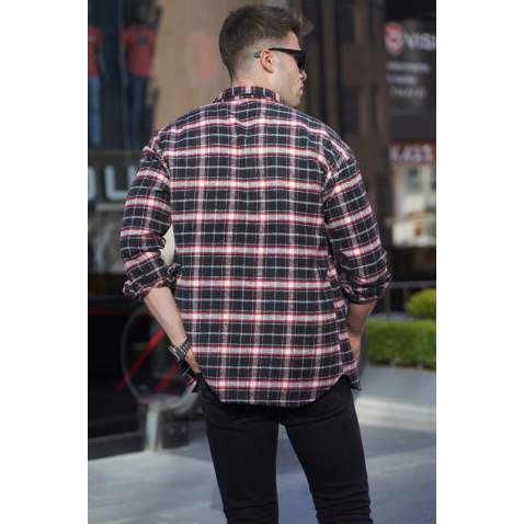 Black Regular Fit Plaid Shirt 5554 - Siyah