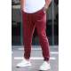 Madmext Printed Maroon Sweatpants For Men 5617 - Bordo