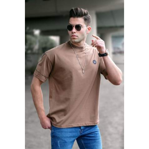 Madmext Men Brown T-shirt 5355 - Kahverengi