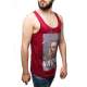 Sleeveless T-Shirt In Printed - Bordo