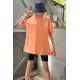 Orange Printed Oversize T-Shirt MG1513 - Turuncu