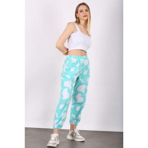 Mad Girls Blue Dalmatians Sweatpants MG1147 - Mavi