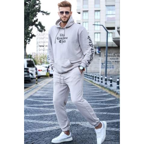 Madmext Beige Sweatsuit For Men 5653 - Bej