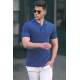 Madmext Men Plain Navy Blue Polo T-shirt 5101 - Lacivert