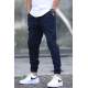 Navy Blue Slim Fit Jogger Trousers 5472 - Lacivert