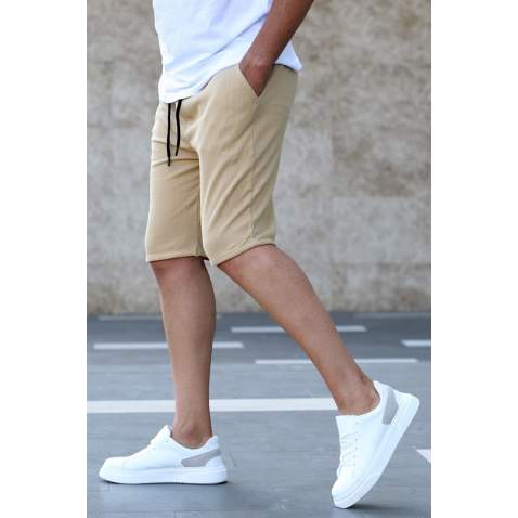 Madmext Beige Capri Shorts 5410 - Bej