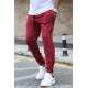 Madmext Maroon Striped Sweatpants 2931 - Bordo