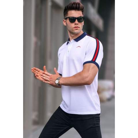 White Polo T-Shirt 5888 - Beyaz