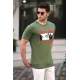 Madmext Men Khaki T-shirt 5224 - Haki