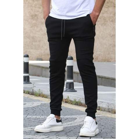 Madmext Men Black Sweatpants 2080 - Siyah