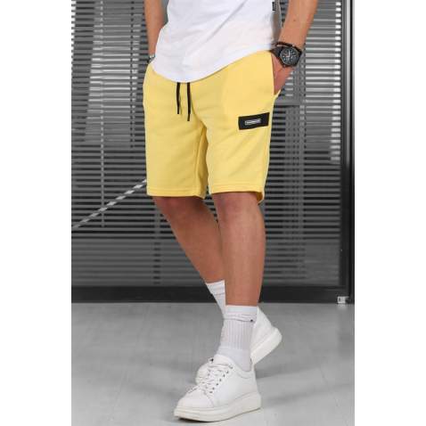 Men Yellow Capri Shorts - Sarı