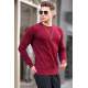 Maroon Regular Fit Basic Sweatshirt 5799 - Bordo