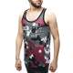 Sleeveless T-Shirt In Printed - Bordo