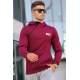 Madmext Men Maroon Zip Sweatshirt 5309 - Bordo