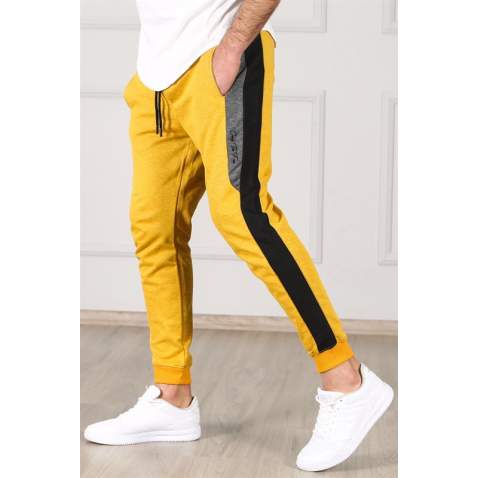 Madmext Yellow Striped Sweatpants 2933 - Sarı