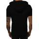 Madmext Black Rapped T-shirt with Hood for Men 3069 - Siyah