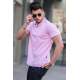 Men Basic Pink Polo T-Shirt 5885 - Pembe