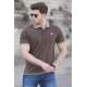 Madmext Men Brown Knitted Polo T-shirt 5116 - Kahverengi