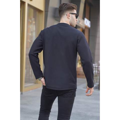 Black Regular Fit Basic Sweatshirt 6023 - Siyah