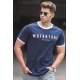 Madmext Men Printed Navy Blue T-shirt 5259 - Lacivert