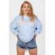 Mad Girls Printed Blue Sweatshirt Mg1204 - Mavi