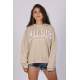 Mad Girls Printed Beige Sweatshirt Mg1204 - Bej