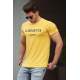 Madmext Yellow Printed T-shirt for Men 4018 - Sarı