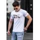 Madmext White Printed T-shirt for Men 4601 - Beyaz