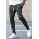 Madmext Khaki Striped Sweatpants 4817 - Haki