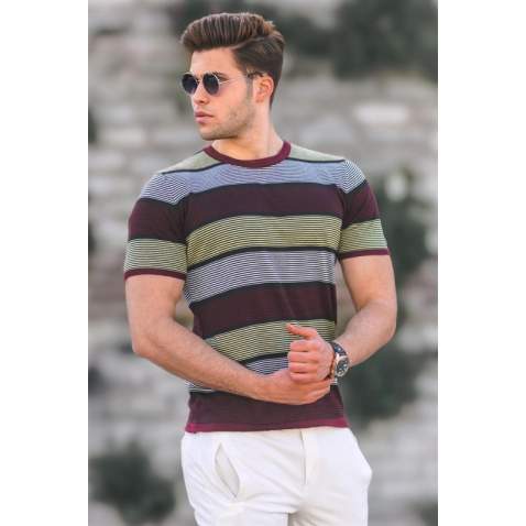 Madmext Men Maroon T-shirt 5121 - Bordo