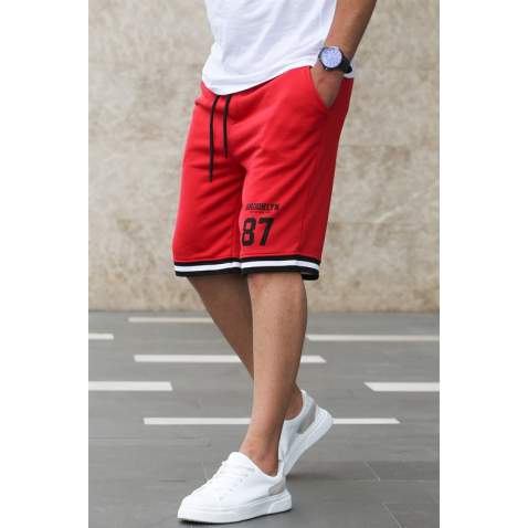 Madmext Men Regular Fit Maroon Shorts 5405 - Bordo