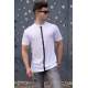 Madmext Men Printed White T-shirt 5378 - Beyaz