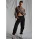 Women Black Oversize Sweatpants MG1235 - Siyah