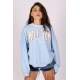 Mad Girls Printed Blue Sweatshirt Mg1204 - Mavi