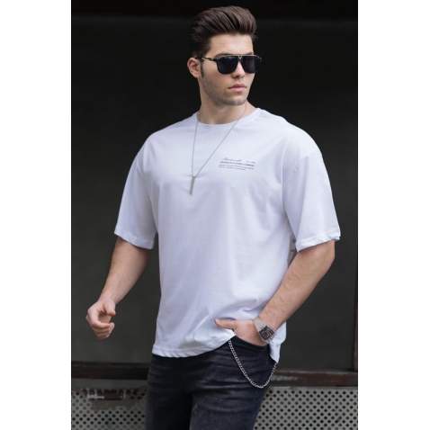 Madmext Men White T-shirt 4968 - Beyaz