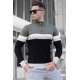 Madmext Men Khaki Sweater With Zip 5601 - Haki