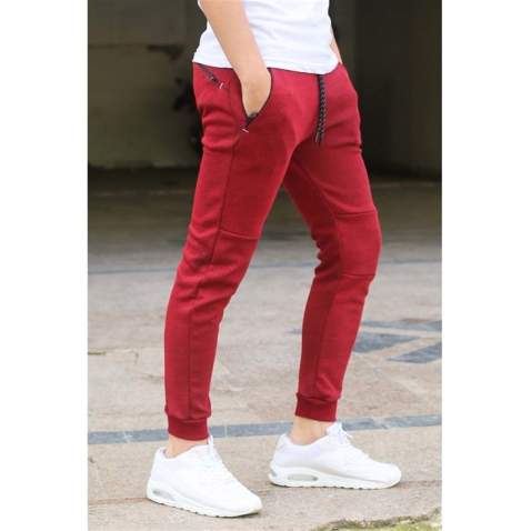 Madmext Men Maroon Sweatpants 2080 - Bordo