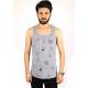 Madmext Men Printed Gray Tank Top 2329 - Gri