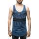 Madmext Printed Indigo Tank Top 2453 - İndigo