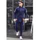 Madmext Navy Blue Printed Men Tracksuit Set 4671 - Lacivert