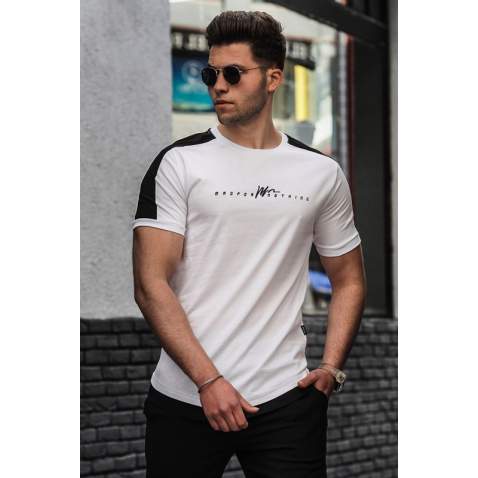 Madmext Men White T-shirt 4989 - Beyaz