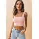 Mad Girls Pink Crop Top MG1010 - Pembe