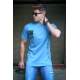 Madmext Men Printed Blue T-Shirt 5379 - Mavi